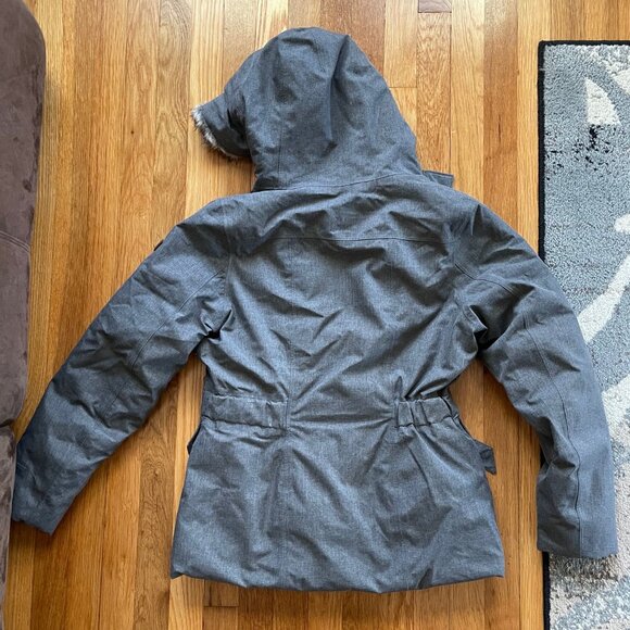 North Face Hyvent Goose Down Belted Jacket Medium (Womens) - Picture 3 of 13